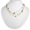 [Used] Freshwater Pearl 3 Strand Multi Station Pearl Necklace [m1-7]