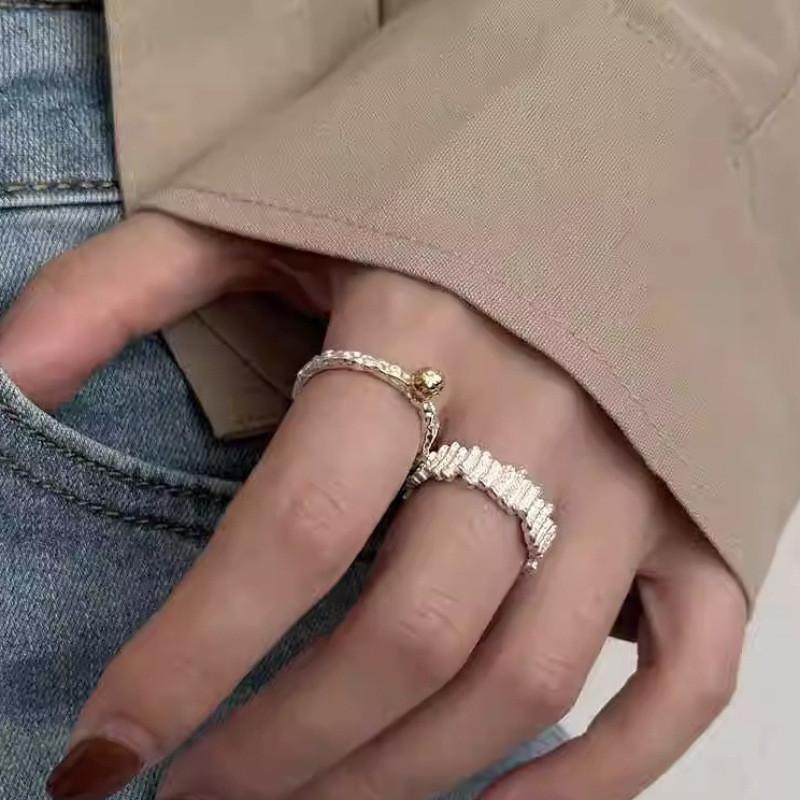 Fashionable Open Adjustable Copper Ring With Unique Geometric Design For Womens Jewelry