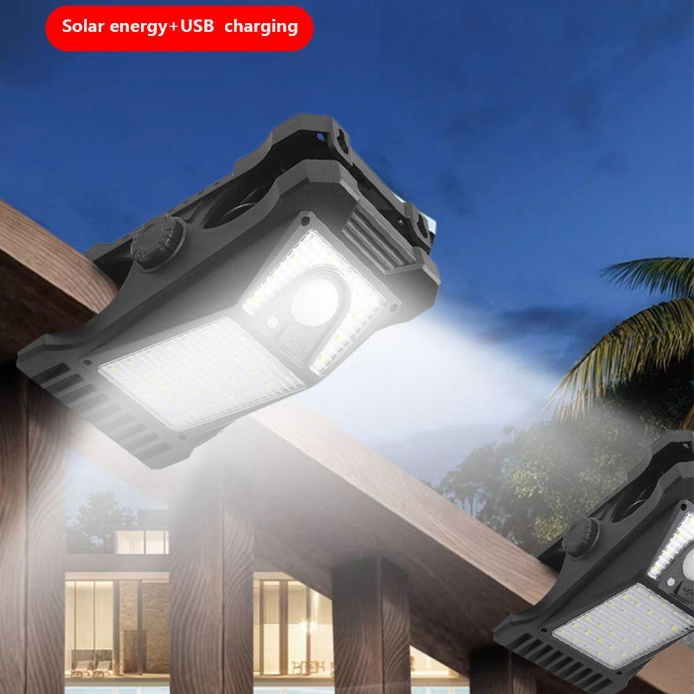 Body Sensor Solar Garden Lamp 3 Modes LED Wall Light Multifunctional Solar Clip Light Home