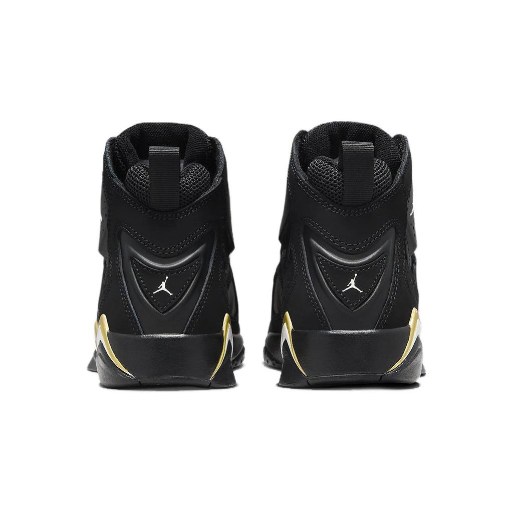 Air Jordan True Flight GS Black Metallic Gold 2023 Kids Sneakers White 343795-017