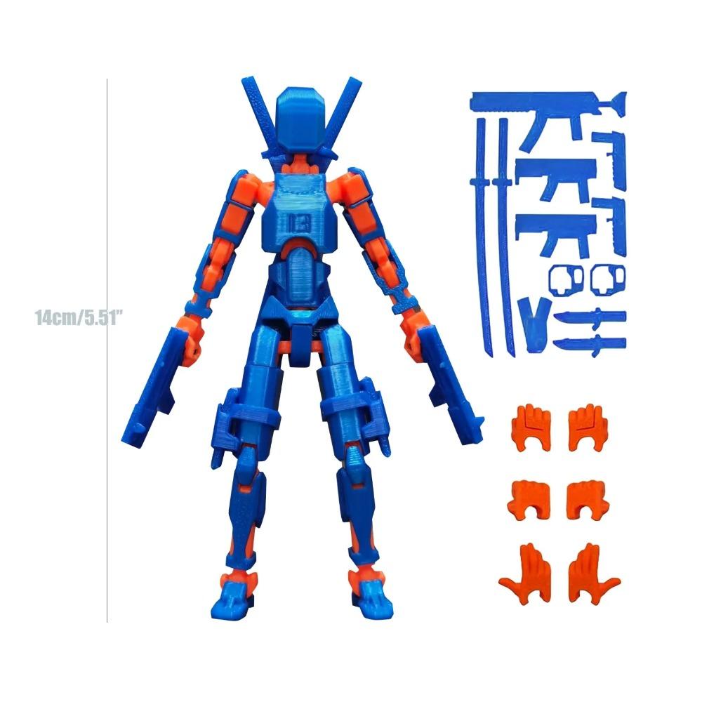 3d Printed 13-Joint Movable 3rd Generation Dummy Doll Diy Full-Body Stress Relief Action Figure Dual Guns 2026 Trending MuñEco