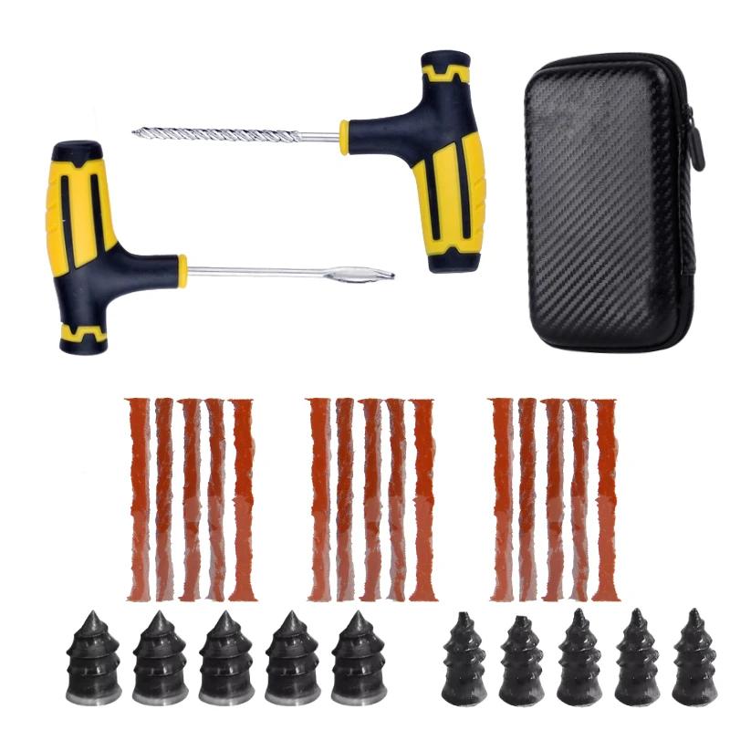 Motorcycle Tire Repair Kit Car Puncture Plug Tools Tyre Puncture Emergency for Tire Strips Stirring Glue Repair Tool Kit