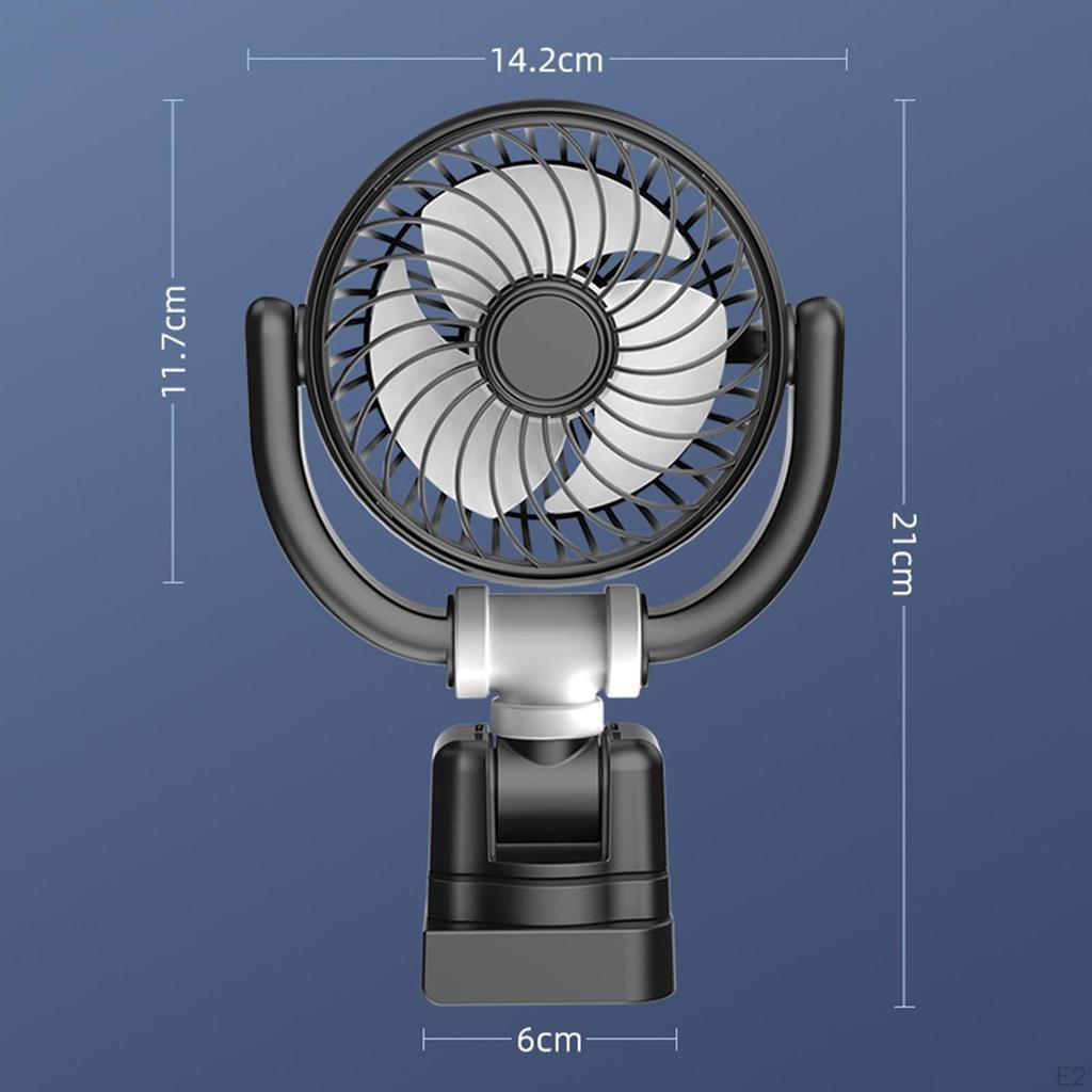 Vehicle Car Electric Cooling Fan for Dashboard 360° Rotatable Sedan RV Compact Size