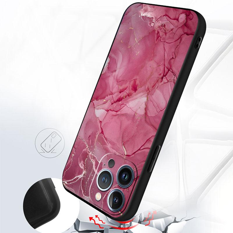 Чехол для Apple iPhone 11 13 12 14 Pro 7 Plus XR X XS Max 6 6S 13Pro SE 2022 черный силиконовый чехол для телефона с мраморным узором