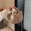 Yogodlns женские сумки через плечо ручной работы повседневная тканая сумка-корзина элегантная женская соломенная сумка летние пляжные сумки на плечо