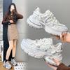 Fashion Casual Women's Shoes 2025 Spring and Autumn Several New Silver Single Shoes Dad Shoes Sports Thick Sole Heightening Women Lightweight
