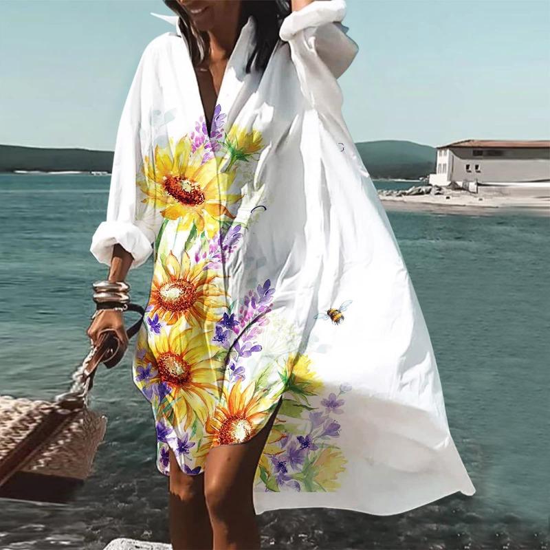 DICFY Women's Fashion Spring Autumn Long Sleeve Casual Dresses