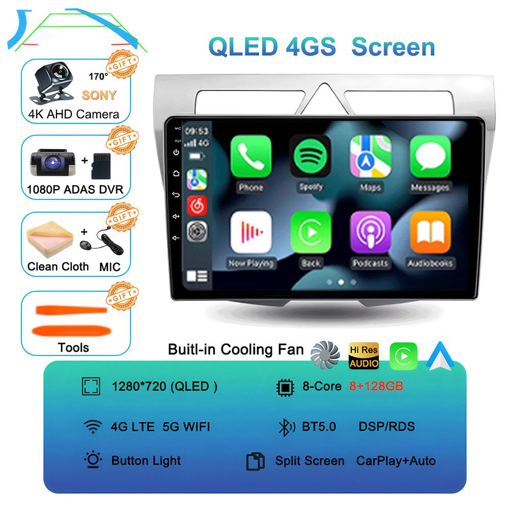 Автомобильное радио Android 14 для Kia Morning Picanto 2007 2008 2009 2010 Навигация Мультимедийный проигрыватель Стерео GPS WiFi+4G Carplay+Auto BT