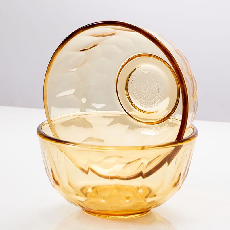 LOCK&LOCK Crystal Amber 2-Piece Glass Tableware Set