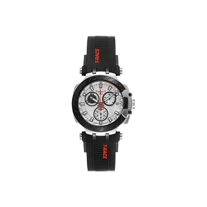 Tissot Часы с кварцевым механизмом серии Racing, водонепроницаемость 100 м, корпус 43 мм из нержавеющей стали, силиконовый ремешок, мужские часы T115.417.27.011.00