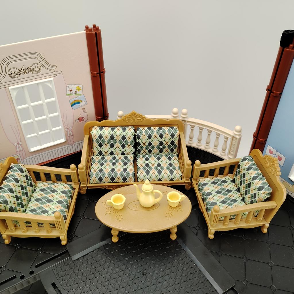 Miniature Items Dollhouse Furniture Accessories Living Room Bedroom Supermarket Shopping Games Family Interaction Doll Kids Toys