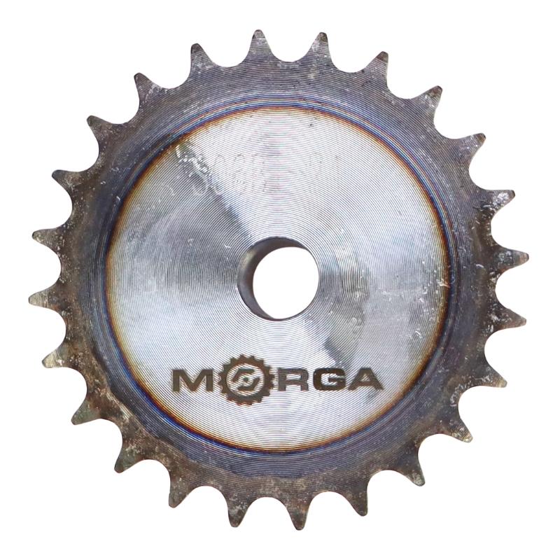 Hardened chain sprocket with flange, hub 06B-1 (R1 3/8) Z-24 outer diameter 76.7 MORGA