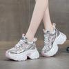 Женские кроссовки на подвесной подошве, весна 2025, новая сетчатая обувь на толстой подошве, повседневная, дышащая, спортивная обувь, ins тренд