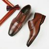 Leather Shoes Men's Real New British Style Carved Lace-up Business Formal Wear Three-Joint Gentleman Pumps Youth