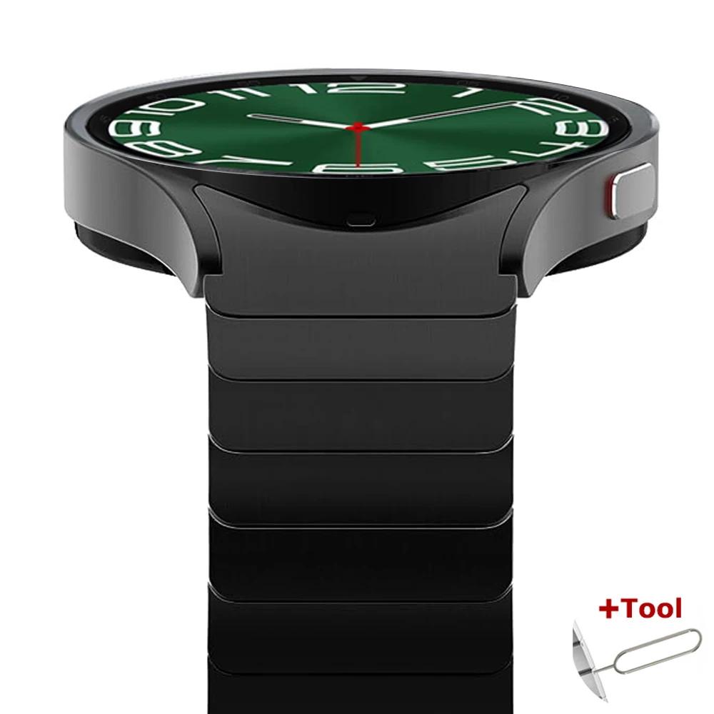 Bracelet for Samsung galaxy watch 8 7 6 4 classic 46mm 47 43mm band no gaps stainless steel strap for watch 4 5 pro 44mm 40 45mm