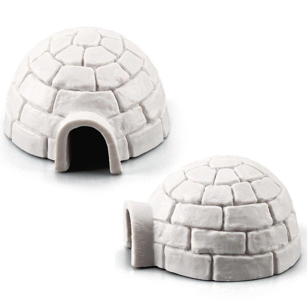 North Pole Bear Igloos Model Arctic Figures Toy Mini Polar Animal Shelter Architecture Model