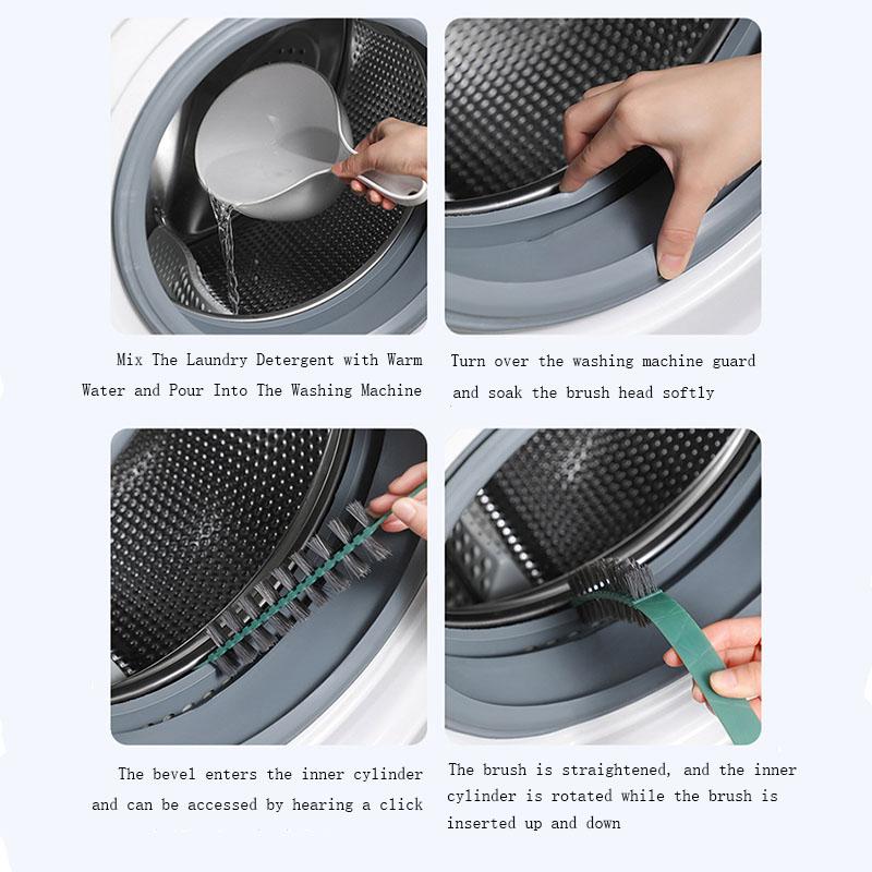Deep Cleaning Brush for Washing Machine, Extra-long Handle and Sponge Bristles, Perfect for Removing Tough Dirt and Grime