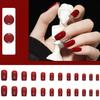 Fake Nail Medium-Long Wine Red Safe Wear-resistant Perfect Fitting Fake Nail for Festivals Special Occasions