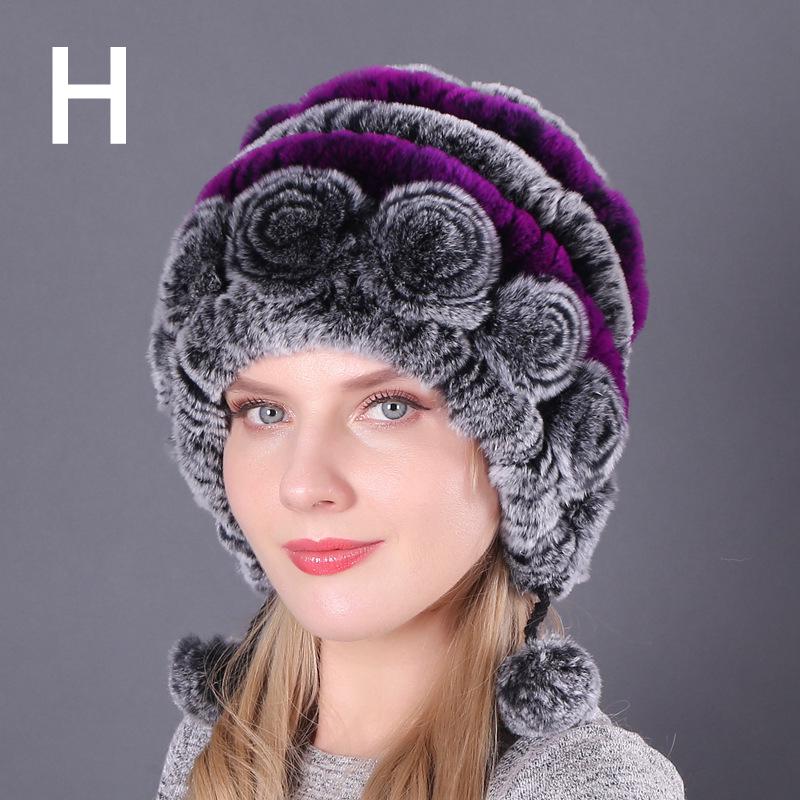 1 шт. модная шапка из меха кролика рекс, меховые шапочки, наушники, шапка, теплые шапки, осенне-зимние женские удобные шапки