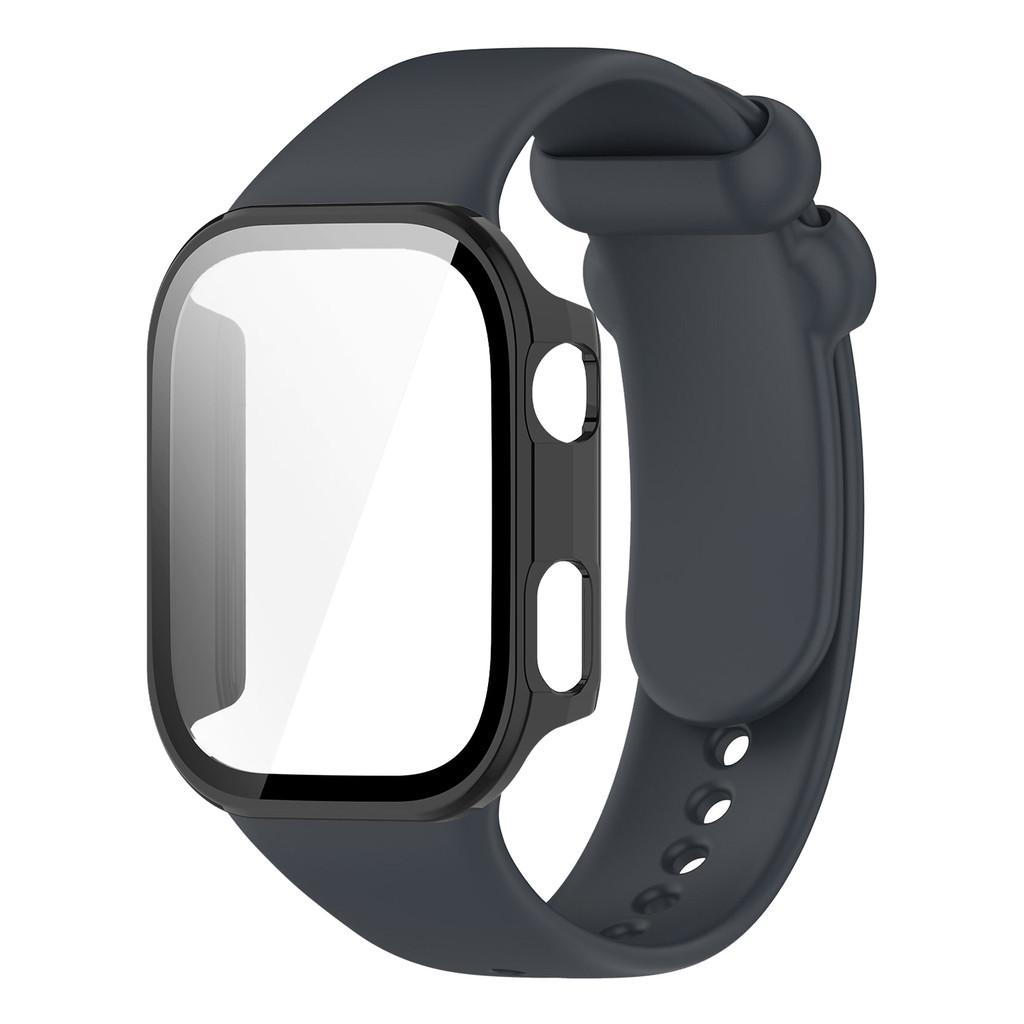Силиконовый ремешок с чехлом-крышкой из поликарбоната для Redmi Watch 6, спортивный, удобный сменный браслет для Xiaomi Redmi Watch6