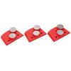 3Pcs Diamond Grinding Pads Red Trapezoid 30# Grit 2 Cylindrical Teeth for Concrete Polishing