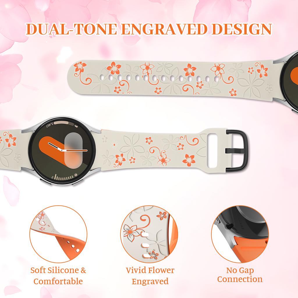 Спортивный ремешок для Samsung Galaxy Watch 7 6 5 4 44 мм 40 мм Watch FE 40 мм 6 Classic 43 мм 47 мм 4 Classic 46 мм 42 мм Силиконовый ремешок для Samsung Galaxy Watch 5