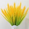 7 Forks Artificial Wheat Ears Rice Plant Bouquet Realistic Simulated Non Water Needed Easy To Care Indoor/Outdoor Decor