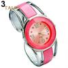 Women's Fashion Open Metal Band Quartz Analog Round Dial Bracelet Wrist Watch Trinket