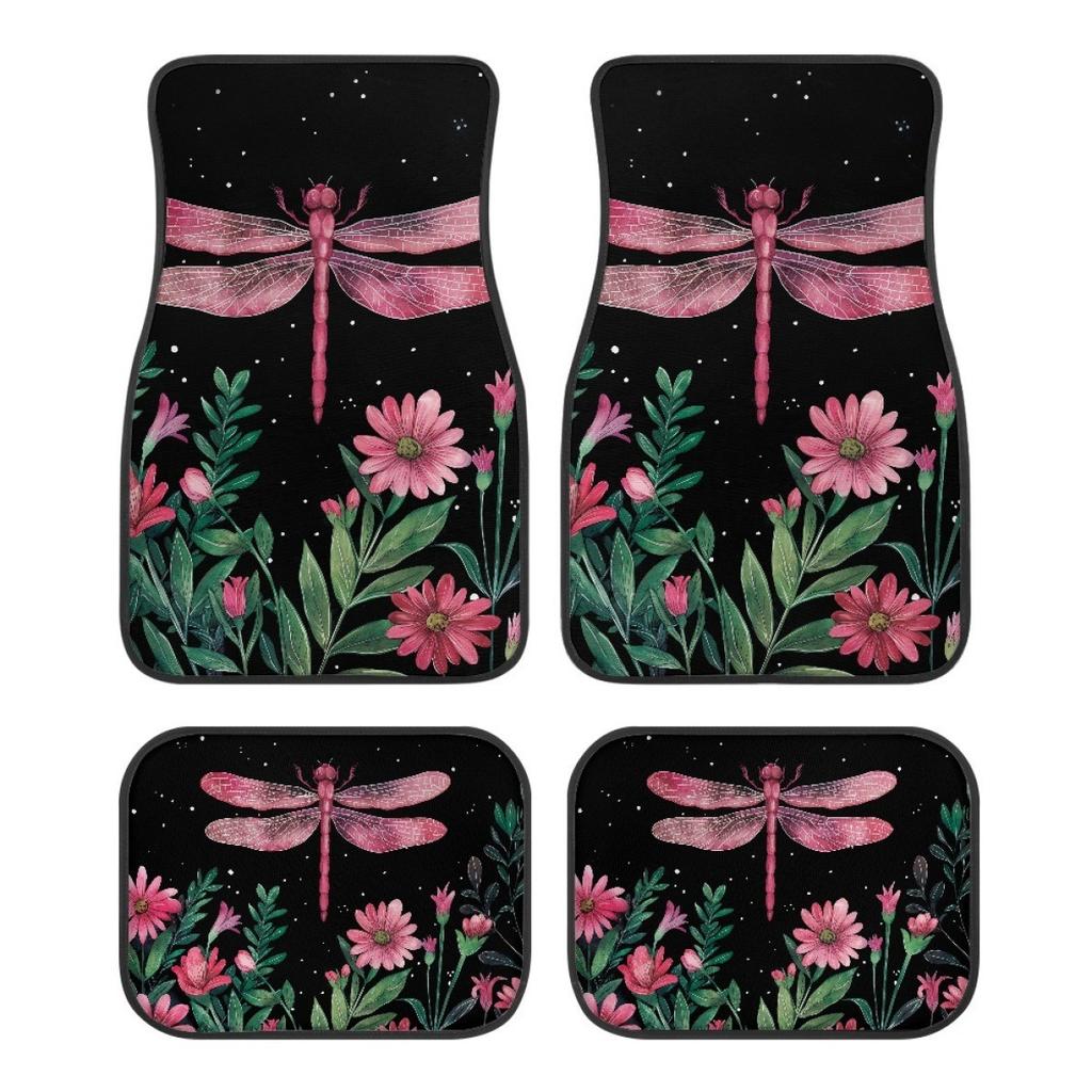 Cross-Border Temu Dragonfly Crystal Velvet Is Dirt-Resistant And Easy To Take Care Of. The Car Mat Is Non-Slip, Wear-Resistant And Easy To Clean