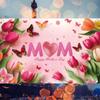 Pink Tulip Flower Background I Love You Best Mom Hanging Banner  Happy Mother’s Day Decor
