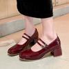 Модная женская элегантная обувь Мэри Джейн средней высоты, модные лоферы, дизайнерские туфли на массивном каблуке, новинка осени 2025, обувь для вечеринок для женщин