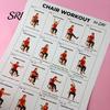 Therapy Room Exercise Poster 2Pcs Tai Chi Chair Exercises for Seniors and Beginners 10x8 Inch Frameless Fitness Senior Mobility Schedule with
