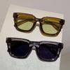 Роскошный брендовый дизайнер, классические винтажные квадратные солнцезащитные очки для женщин и мужчин, оливково-зеленые солнцезащитные очки, трендовые панк-популярные солнцезащитные очки для путешествий