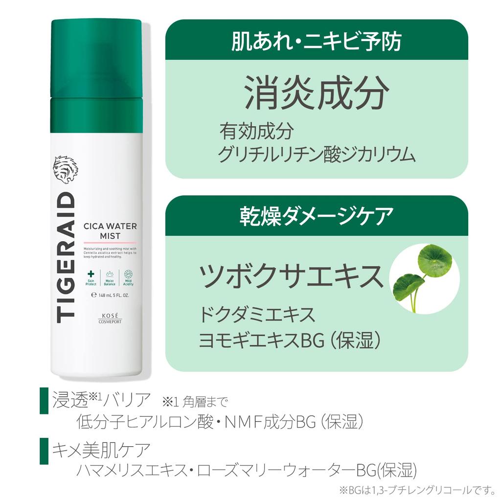 KOSE TIGER AID Лечебный CICA Водный спрей Профилактика акне 150 г, [Квази-препарат]