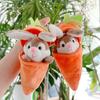 Easter Plush Carrot Bunny Keychian Stuffed Surprise Zip Up Rabbit Hideaway Inspired Gift Birthday Decor Creative Cute Plushies