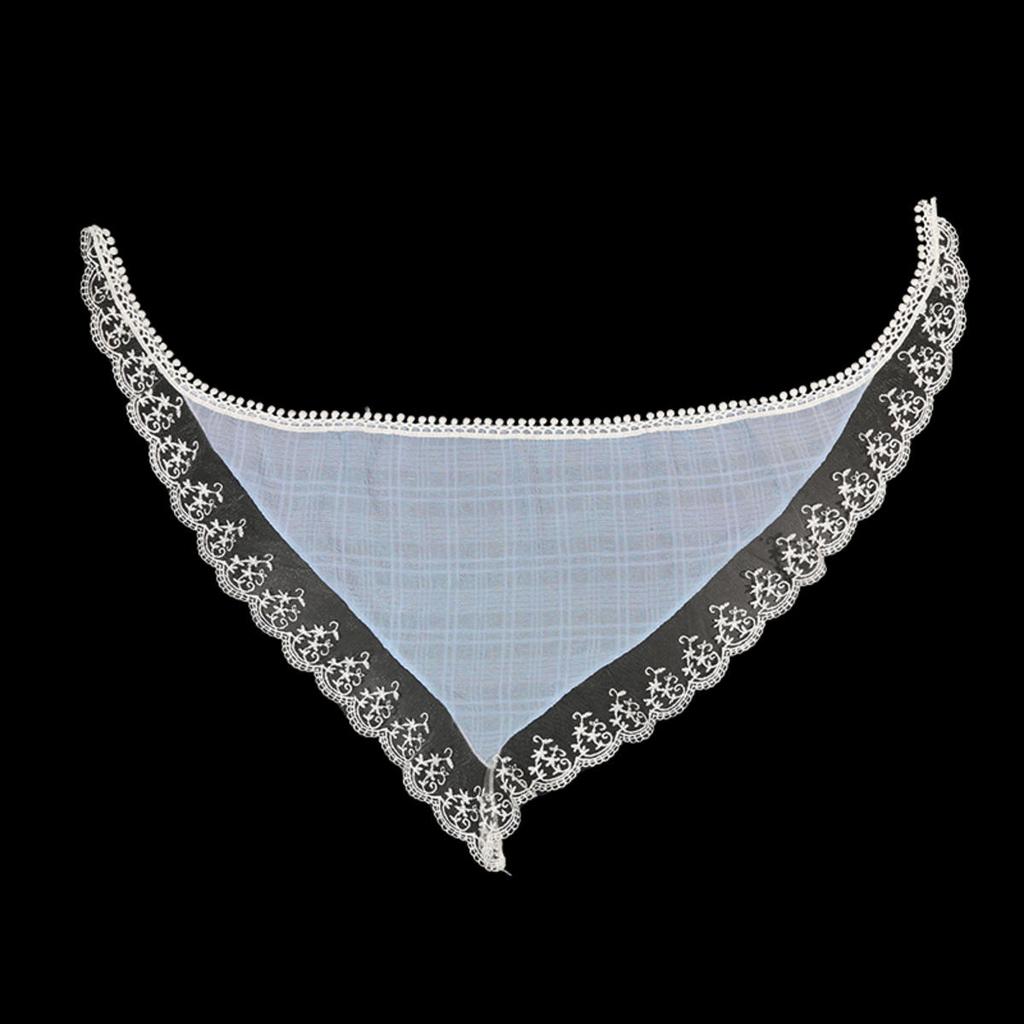 Retro Lace Headband Print Hair Scarf Triangle Headscarf Hair Bands for Womens Girl Fashion Sweet Kerchief