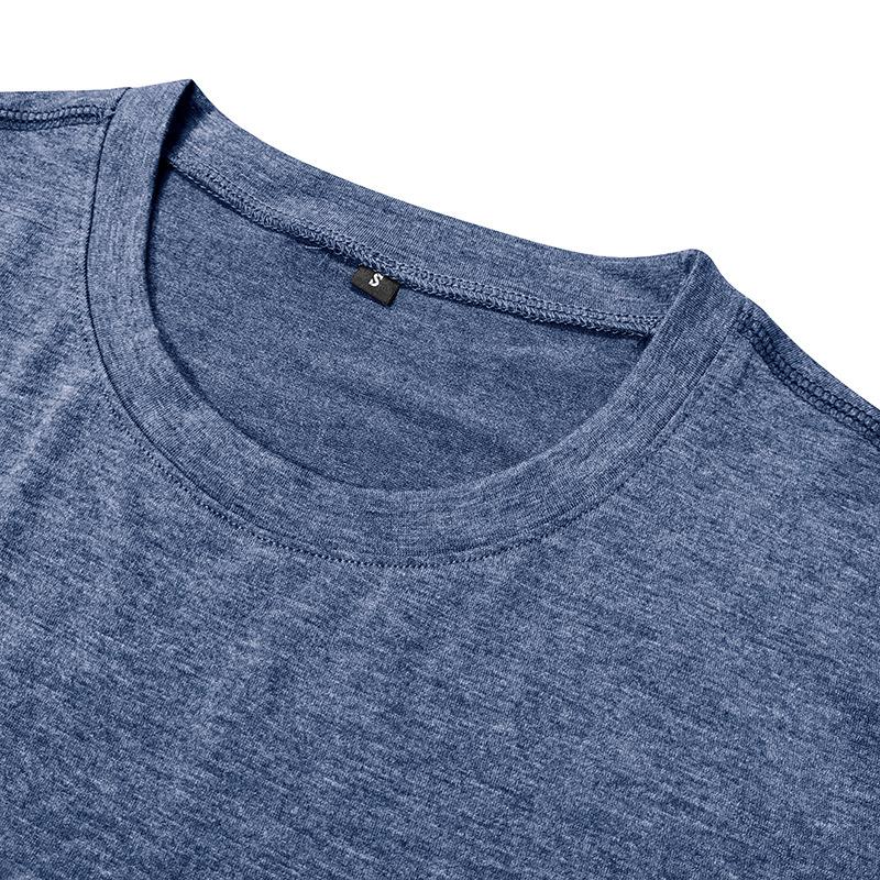 Fashion Men's Collision Round Neck Short-sleeved T-shirt Loose Versatile Tops Trend Casual Body Shirt