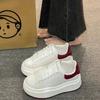 Little White Shoes Women's Spring Versatile Thick-soled Small Height-increasing Shoes Sports and Leisure Muffin Board Shoes