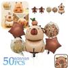 5-50 шт. кавайный мультфильм капибала капибара тема фольгированные шары набор для взрослых детей день рождения воздушные шары принадлежности детские подарки детский душ