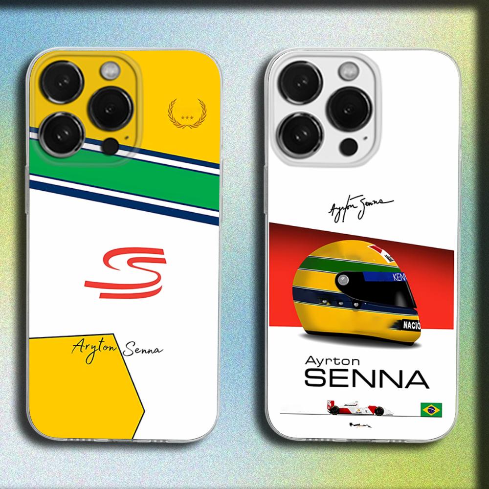 Чехол для телефона A-Ayrton Senna для iPhone 16,15,14,13,12,11 Plus,Pro,Max,XR,XS,Plus,SE,Mini Прозрачный Мягкий Чехол