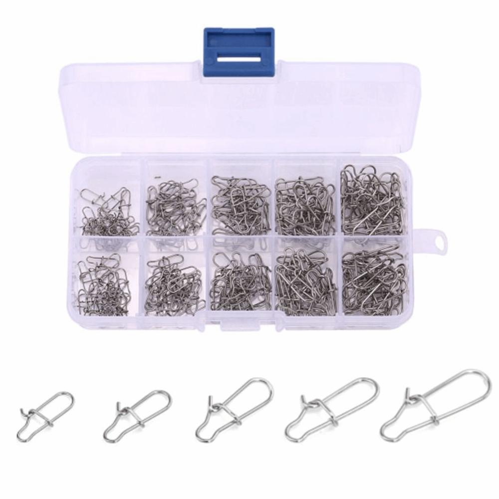200PCS Quick Change Fishing Snap Pin Connector 0# 1# 2# 3# 4# Fishing Link Rigs Carp Fishing