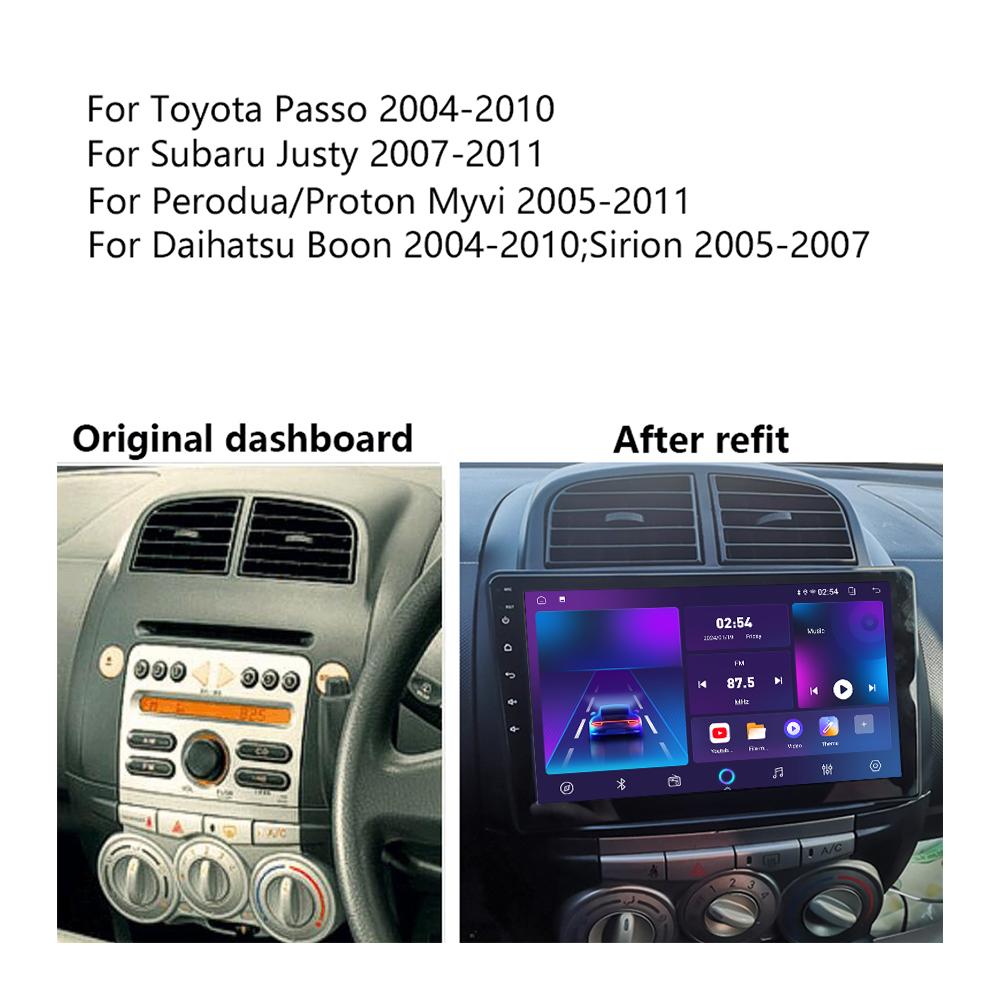 Android Carplay автомобильное радио для Toyota Passo 2004-2010 мультимедийный проигрыватель головное устройство стерео GPS навигация BT WIFI 4+64 ГБ