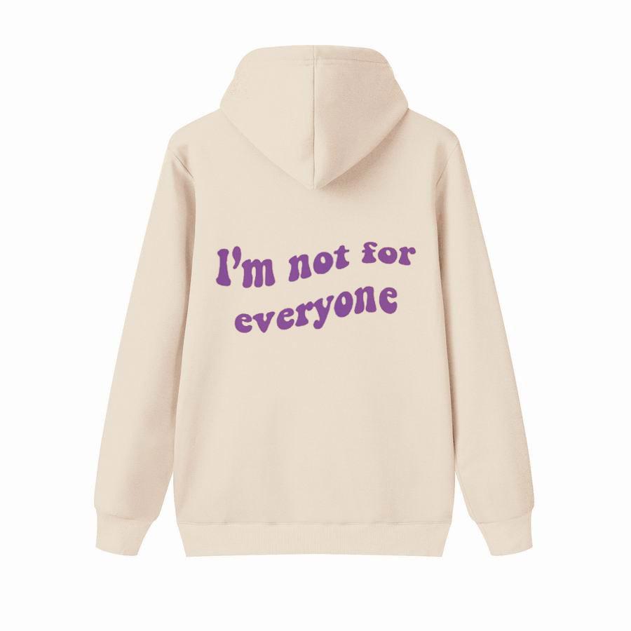 Autumn I'm Not for Everyone Letter Print Oversize Hoodies Women Casual Long Sleeve Hooded Sweatshirt Fashion Streetwear Hip Hop Pullover Tops