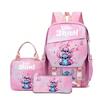 Stitch Student Backpack Set 3-Piece Large Capacity School Bag Lunch Bag Pencil Case