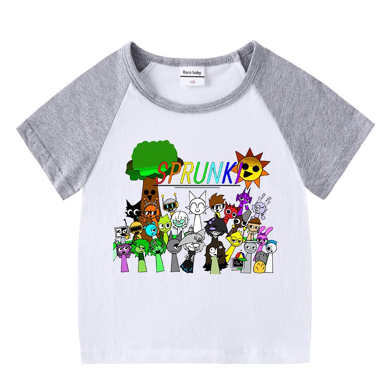 Детский летний спортивный комплект Color Block - Футболка с коротким рукавом и шорты