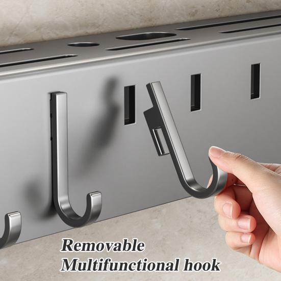 Настенная стойка для хранения режущих инструментов из углеродистой стали, держатель для режущих инструментов с ложкой для палочек для еды