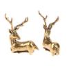 1 шт. ретро латунная рождественская миниатюрная фигурка лося, аксессуары для украшения фестиваля, мини-статуя оленя, настольное украшение, декор