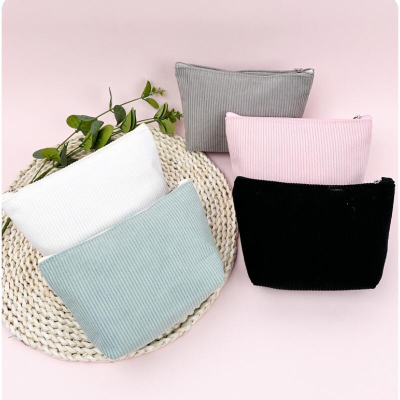 Вельветовая косметичка-пельмень с несколькими отделениями, портативный дорожный органайзер для кистей и туалетных принадлежностей