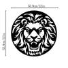 Круглая металлическая настенная скульптура льва на открытом воздухе в помещении, металлические декоративные изделия из железа, железное искусство, настенное украшение, настенная наклейка