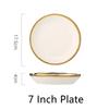 1pcs White Ceramic Plate Phnom Penh Tableware Salad Soup Bowl Food Dinner Dishes Wedding Decoration Dinnerware Household Kitchen